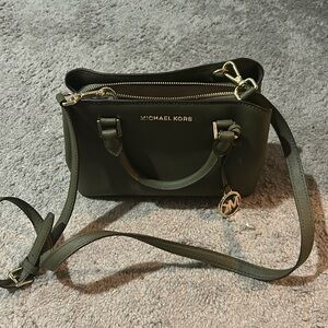 Michael Kors army green purse